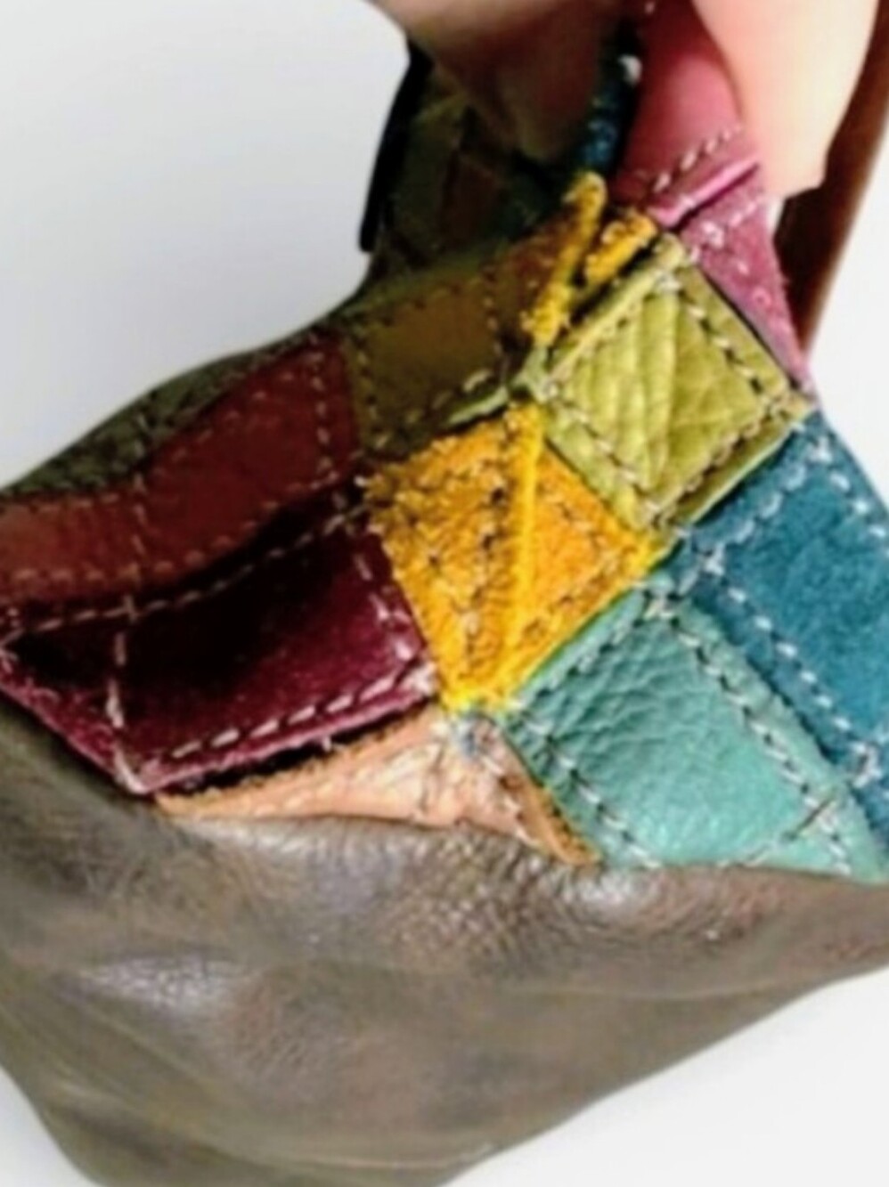 Fossil Patchwork Bag No Shoulder Strap 10"X11" - Picture 2 of 7